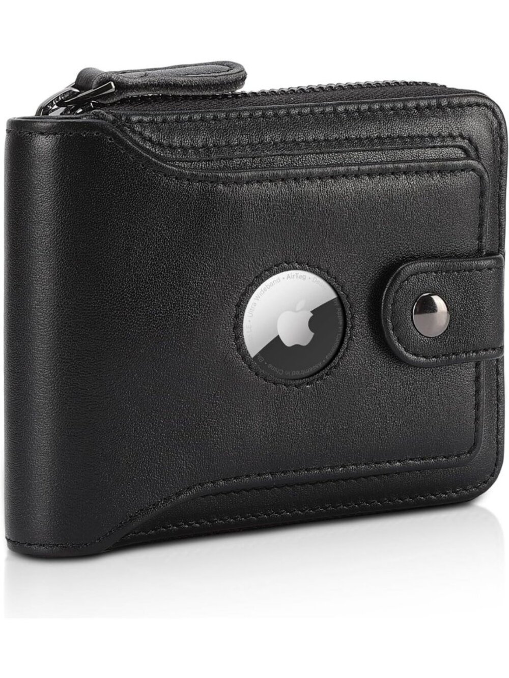 Men's Bifold Leather Wallet - RFID Blocking, Cash & Card Case, Coin Pocket, Air